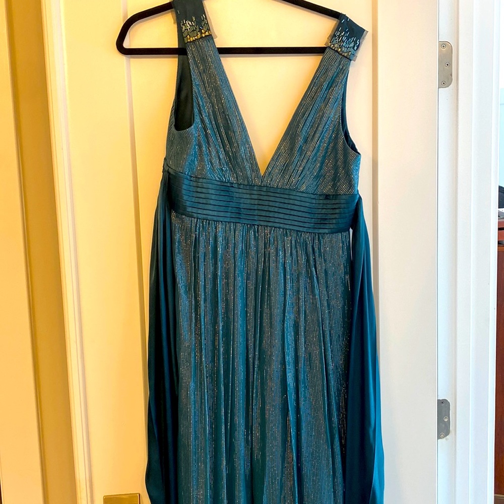Green beaded BCBG Dress Size 8. Worn once.